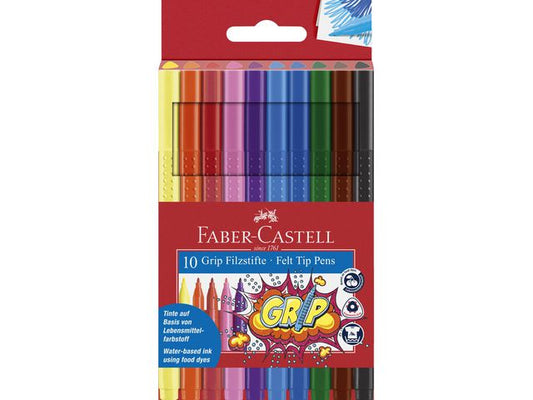 Tusj FABER CASTELL Grip ass farger(10)