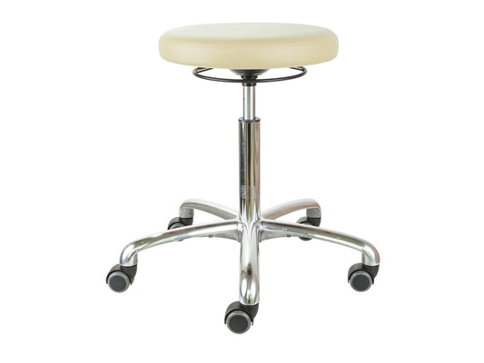 Krakk, polstret, roterende, m/hjul Beige