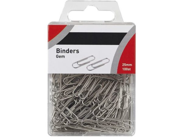 Binders 25mm i plasteske (100)