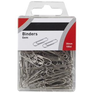 Binders 30mm i plasteske (100)