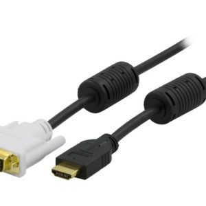 Kabel DELTACO HDMI/DVI 2m sort