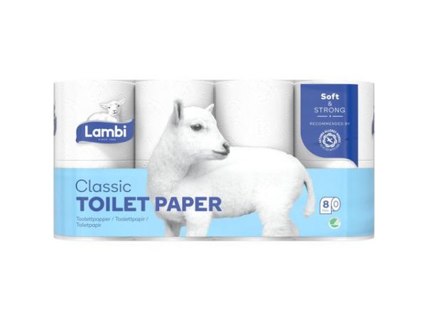 Toalettpapir LAMBI 3L hvit (8)
