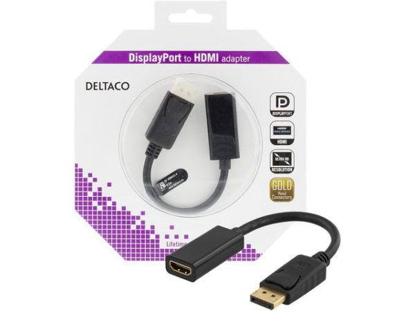 Adapter DELTACO Displayport/HDMI