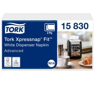 Dispenserserviett TORK N14 2L hvit (720